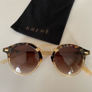 KREWE St. Louis Sunglasses. Blonde Tortoise. 24K Polarized.